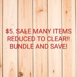 5 dollar sale items reduced to clear out closet